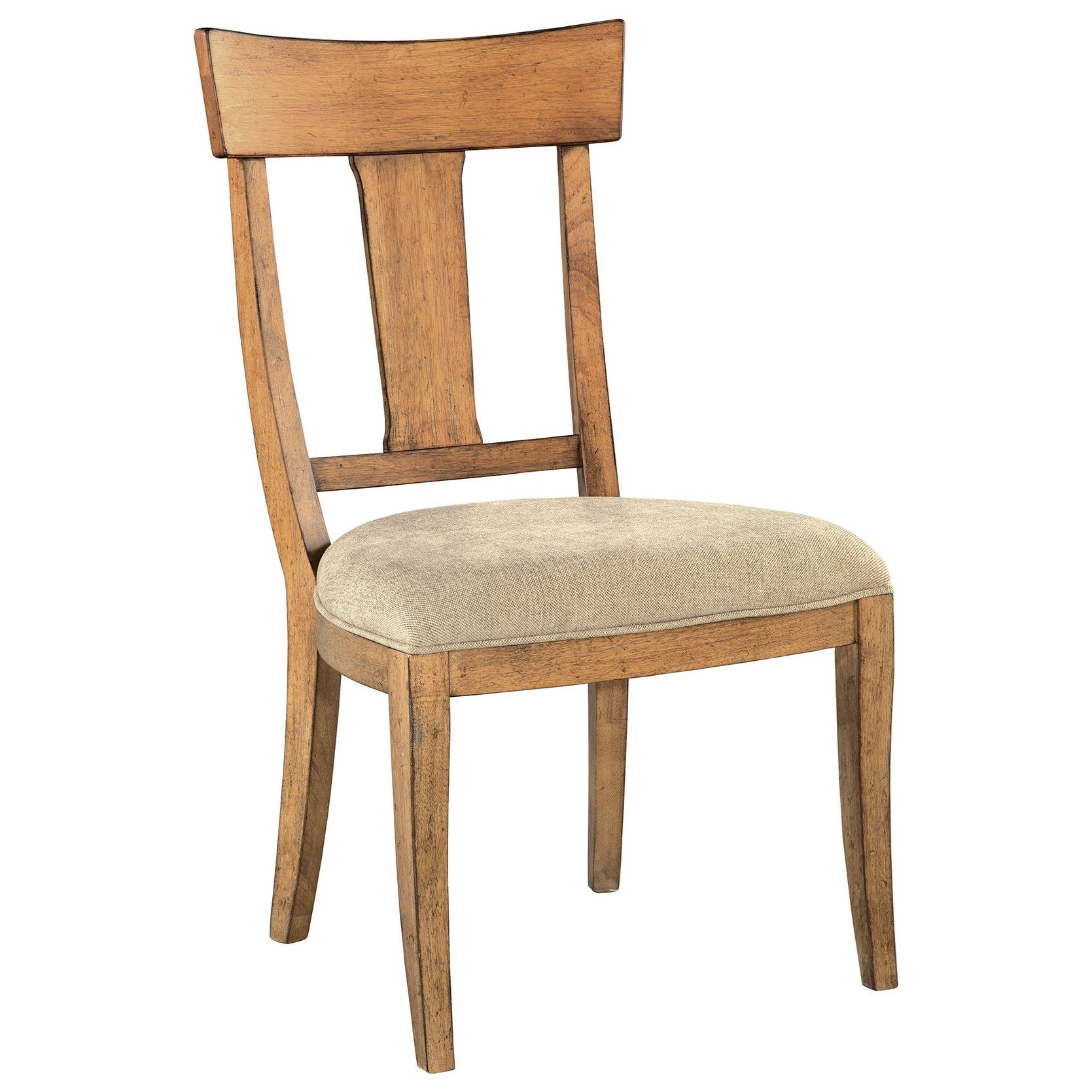 Hekman Wellington Hall Wood TBack Side Chair with Upholstered Seat